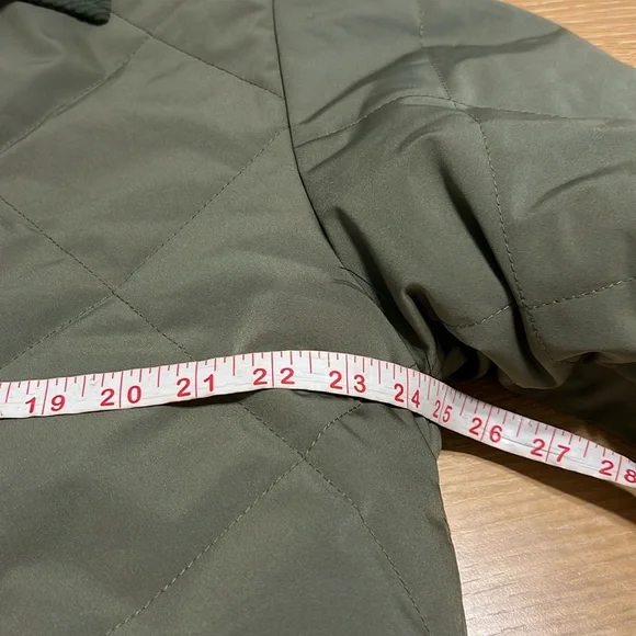 Free people Arnelle Teddy Reversible Olive Green Quilted Jacket size M NWOT